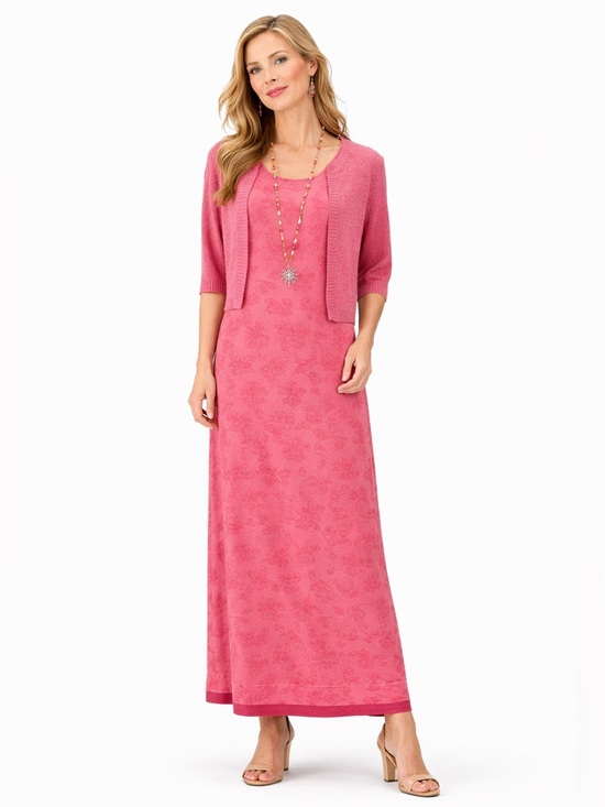 Ivy Dresses & Skirts - Vintage 90s Soft Girl Maxi Dress + Cardigan 8 Femcore Coquette Phoebe Buffay